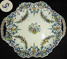 ROUEN XVIIIè : Grand plat à