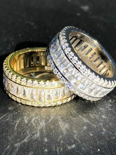 Solid 925 silver baguette - 925, cz