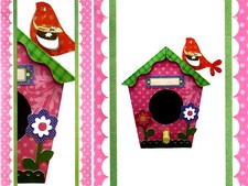 DECOUPAGE FACILE 3D NICHOIR KIT A MONTER EN CARTON DECORE 9 x 12 x 6cm