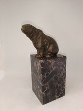 Ours bronze sur marbre - ours,