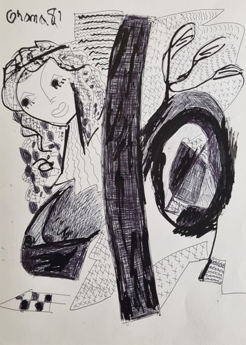 Dessin original signé orana - dessin,