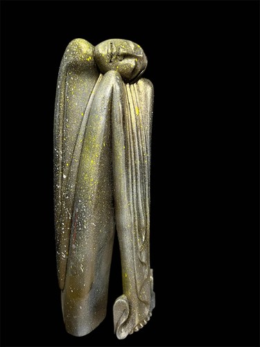 Sculpture bois ancienne peinte - sculpture,