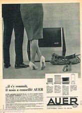 PUBLICITE ADVERTISING 095  1962  AUER   chauffage d'appoint au gaz