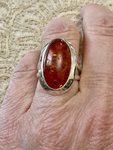 Superbe ambre argent massif - ambre, ,