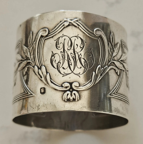 Rond serviette argent - en,