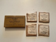 RARE US WW2 BANDAGE 2in COMPRESS HANDY PAD SUPPLY ORIGINAL - MECICAL DEPARTMENT