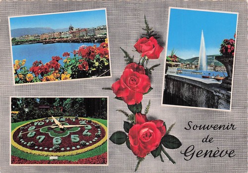 Suisse geneve horloge fleurie - suisse,