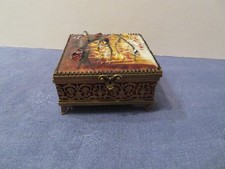 ancienne boite à bijoux en email de Limoges Grelet