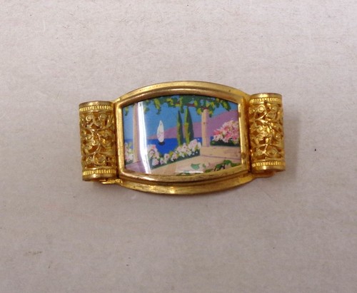 Broche ancienne métal - broche,