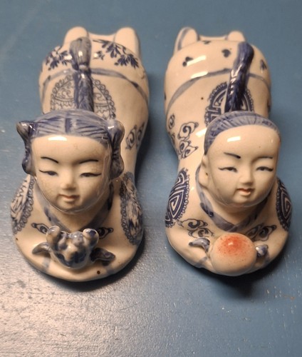 Deux statuettes porcelaine - deux,
