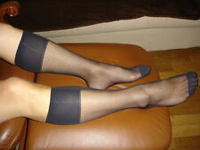 Lot 7 Paires mi bas men's socks sheer noir Ref US02 T-39/46 