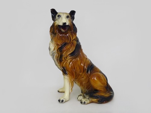 Sculpture chien colley taille