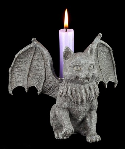 Bougeoir bras chat vampir - bougeoir, 1