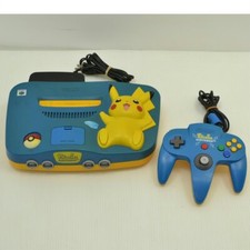 Nintendo 64 Pokemon Pikachu Console Manette Câbles Bleu N64 Pokemon JAPON