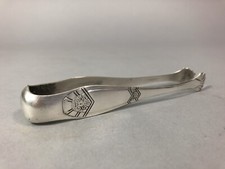 Ancienne PINCE À SUCRE Métal argenté Époque ART DÉCO c1920