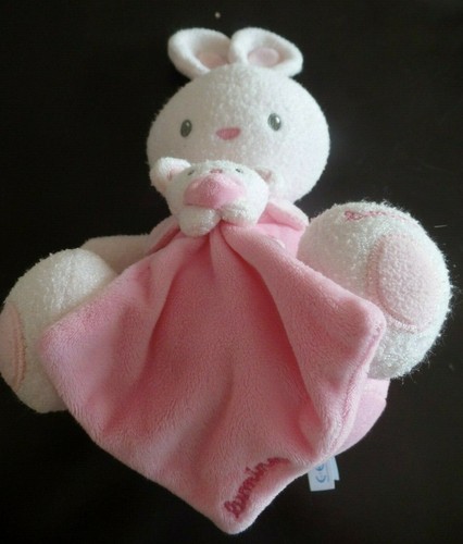 Doudou peluche lapin rose - s6,