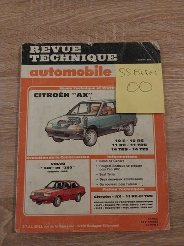Revue technique citroen 10 - citroen, ax