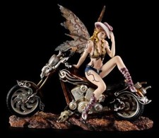 Figurine elfe avec - d'elfe, moto