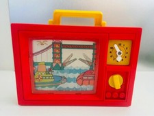 Télé Musicale Animée Jouet Enfant Rétro Vintage Blue Box 1979 Rouge Fonctionnel