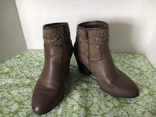 Vintage brown lacy ankle - 93,