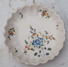 Ancienne coupelle en faïence à décor fleuri - XVIII ième ref DOZ21