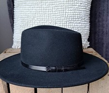 Chapeau noir en feutre fin - Qualité supérieure - Pliable & Imperméable