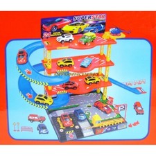 Garage 3 niveaux + 4 véhicules miniatures