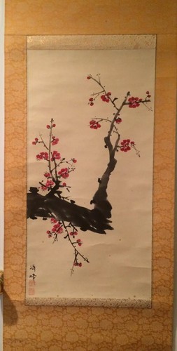 Chinese plum flower - flower, scroll