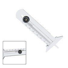 Jauge de profondeur de bande de roulement de pneu professionnelle avec échelle