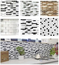 3D Mosaïque Auto-Adhésif Mur Carrelage DIY Sticker Vinyle Décoration 4 Pièce /