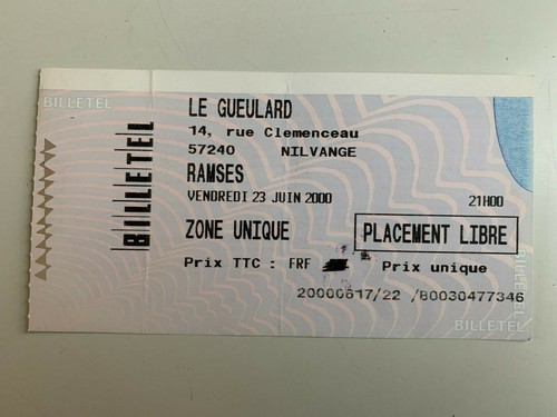 Ticket concert ramses juin - 23,