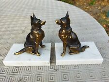 SERRE LIVRE CHIEN BERGER ALLEMAND REGULE PATINE ART DECO