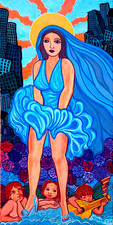 Jean CHANOIR- Lady Madonna.png-80x40cm-acrylique sur toile/ art singulier/