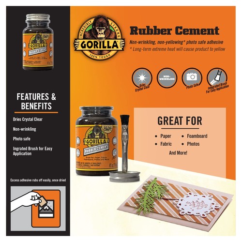 4oz rubber cement - rubber,