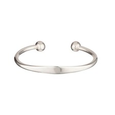 Silvery Homme Bracelet Argent solide identite Torque