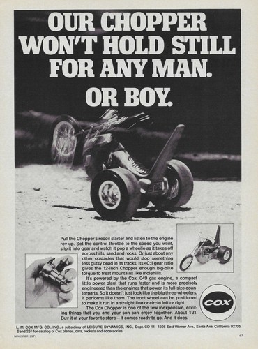 1971 cox chopper inch - cox, ad