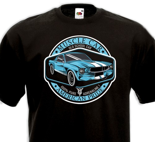 Shirt muscle car american - car,