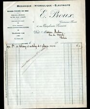 POITIERS (86) Atelier MECANIQUE / HYDRAULIQUE & ELECTRICITE "E. PROUX" en 1926