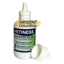 Gouttes Auriculaires AG 200 - Argent colloïdal - pour Chiens et Chats - 50 ML