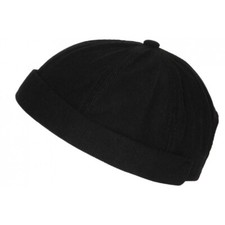 Bonnet Docker Velours Noir en