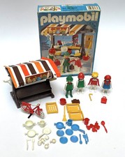 Playmobil 3486 étal de marché médiéval 1980-82 complet à 99% + boîte