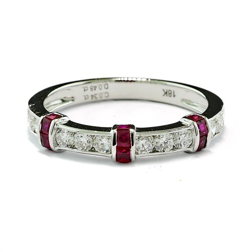 Bague blanc 750 avec - bague,