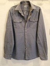 Chemise bleue petits carreaux coton regular T40 Tex (4304054)