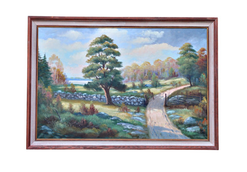Tableau paysage avec - avec, pont