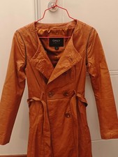 Veste longue Only en cuir avec