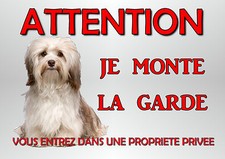 plaque chien de garde beau