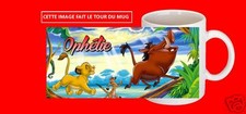 MUG TASSE CERAMIQUE LE ROI LION avec prénom au choix réf 112
