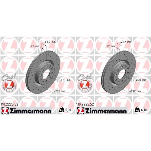 Zimmermann disques frein - 2x,