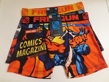 BOXER FREEGUN lot de 2 Comics Taille 14 - 16 ans Enfant NEUF et 1 boite cadeau