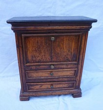 French Victorian Doll House Louis Philippe Secretary Desk Abattant 12 3/4"